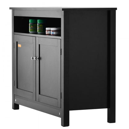 GSSU-FTS014 - 40 Gallon Stylish Black Aquarium Stand with Adjustable Feet