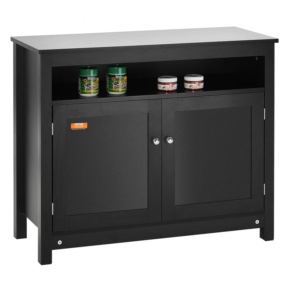 GSSU-FTS014 - 40 Gallon Stylish Black Aquarium Stand with Adjustable Feet