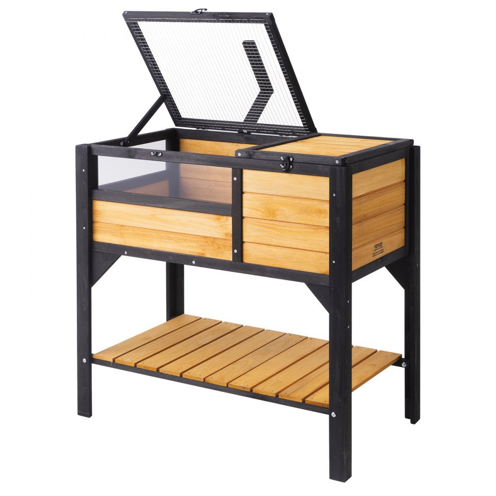 MSH-T03 - Cedar Wood Tortoise House 33"x19.7"x32.5" with Light Stand