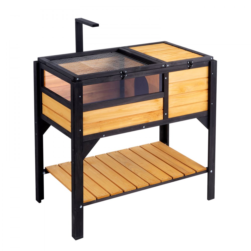 MSH-T03 - Cedar Wood Tortoise House 33"x19.7"x32.5" with Light Stand