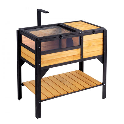 MSH-T03 - Cedar Wood Tortoise House 33"x19.7"x32.5" with Light Stand