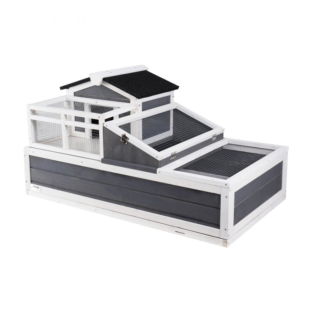 TY-P1052 - Cedar Double-Story Tortoise House 44"x25.6"x24" with Ramp