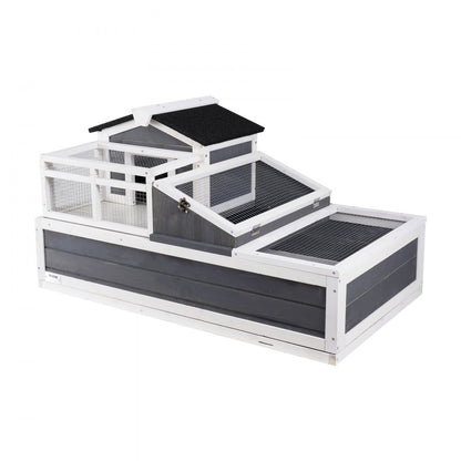 TY-P1052 - Cedar Double-Story Tortoise House 44"x25.6"x24" with Ramp