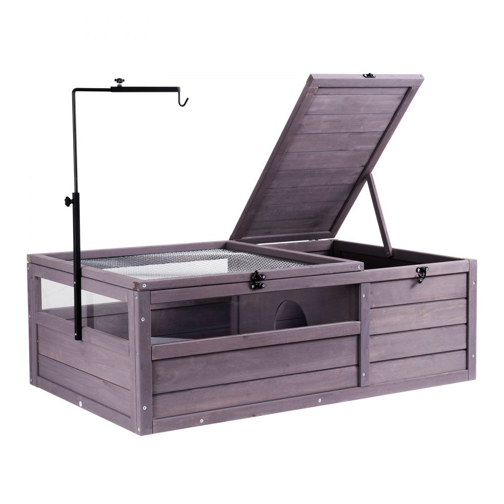 MSH-T01 - Cedar Tortoise Habitat 38"x24"x13" with Adjustable Light and Secure Top