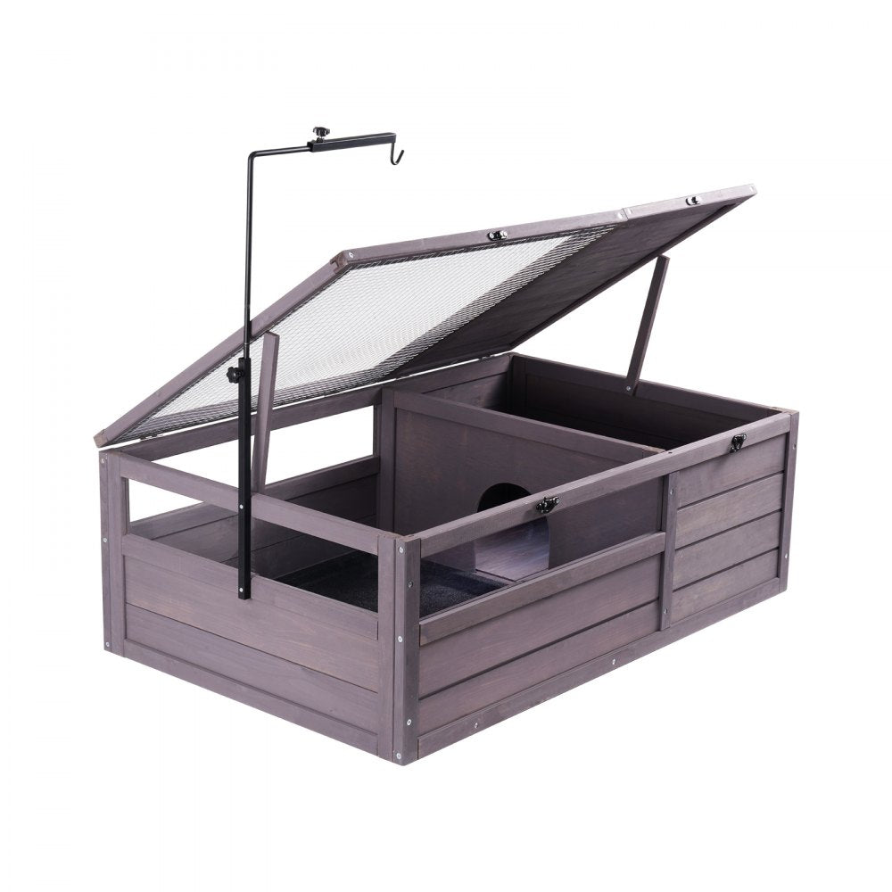 MSH-T01 - Cedar Tortoise Habitat 38"x24"x13" with Adjustable Light and Secure Top
