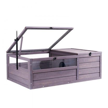 MSH-T01 - Cedar Tortoise Habitat 38"x24"x13" with Adjustable Light and Secure Top