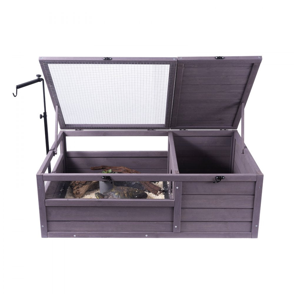 MSH-T01 - Cedar Tortoise Habitat 38"x24"x13" with Adjustable Light and Secure Top