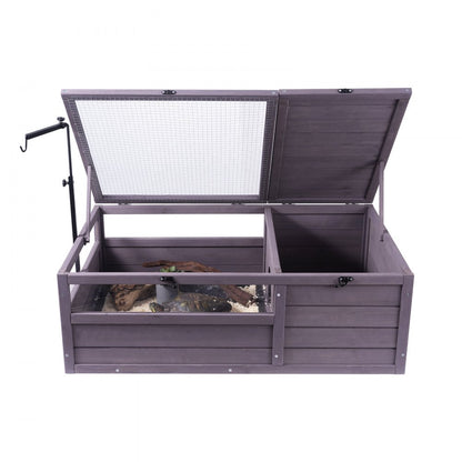 MSH-T01 - Cedar Tortoise Habitat 38"x24"x13" with Adjustable Light and Secure Top