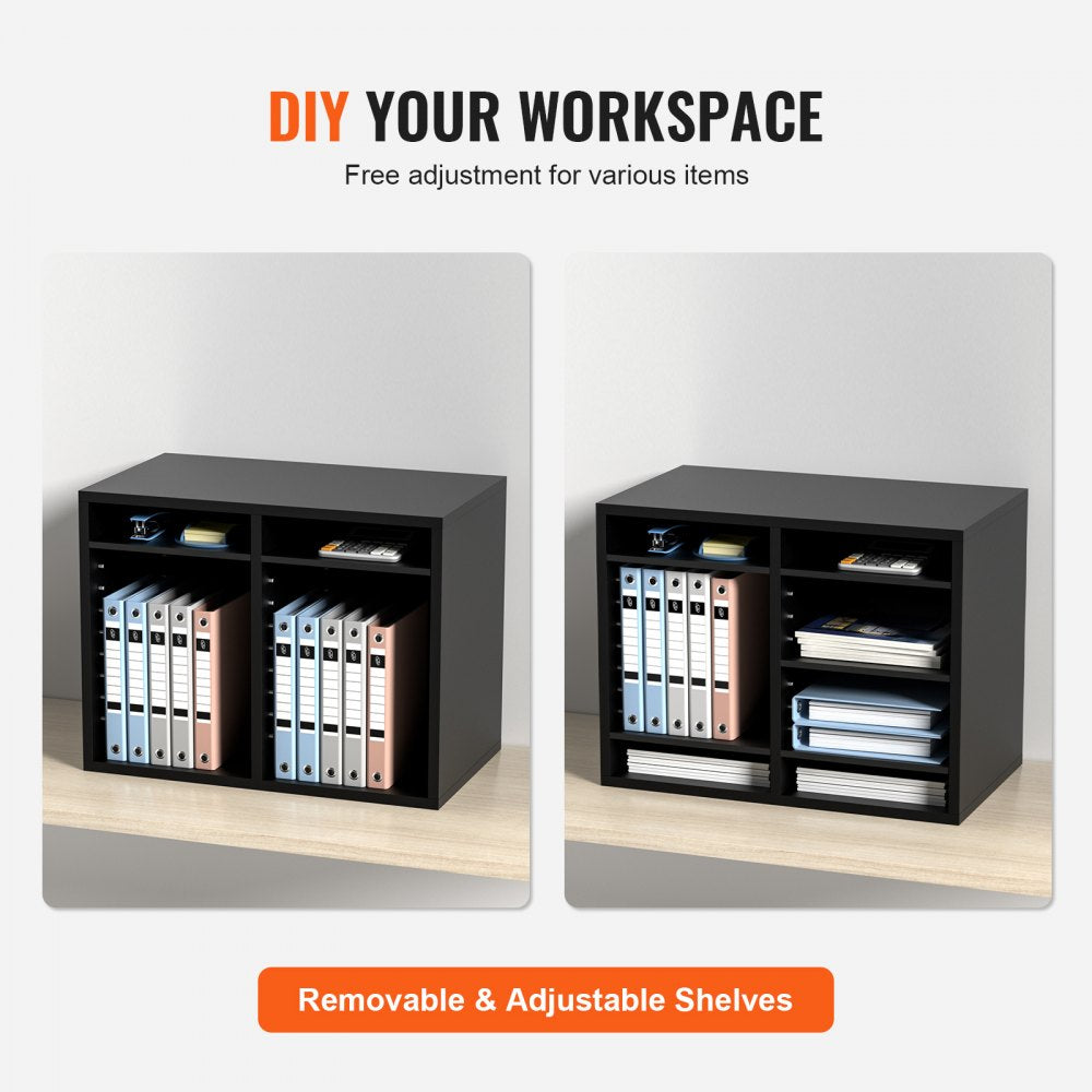 KL-FC04 - 12-Compartment Wood Organizer - Sturdy P2 Chipboard Construction