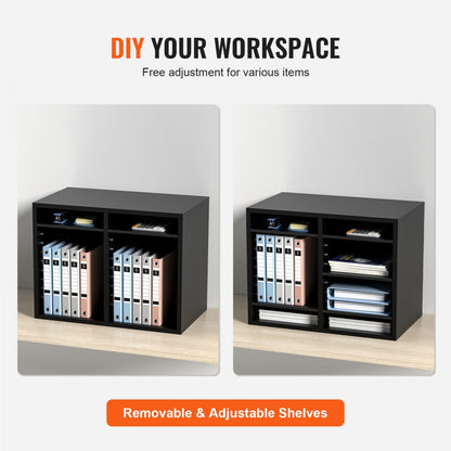 KL-FC04 - 12-Compartment Wood Organizer - Sturdy P2 Chipboard Construction