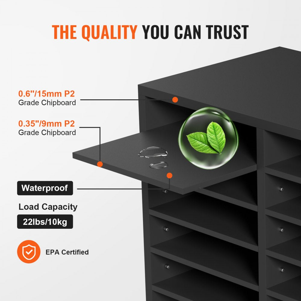 KL-FC07 - 12-Compartment Adjustable Literature Organizer for Workspace Efficiency