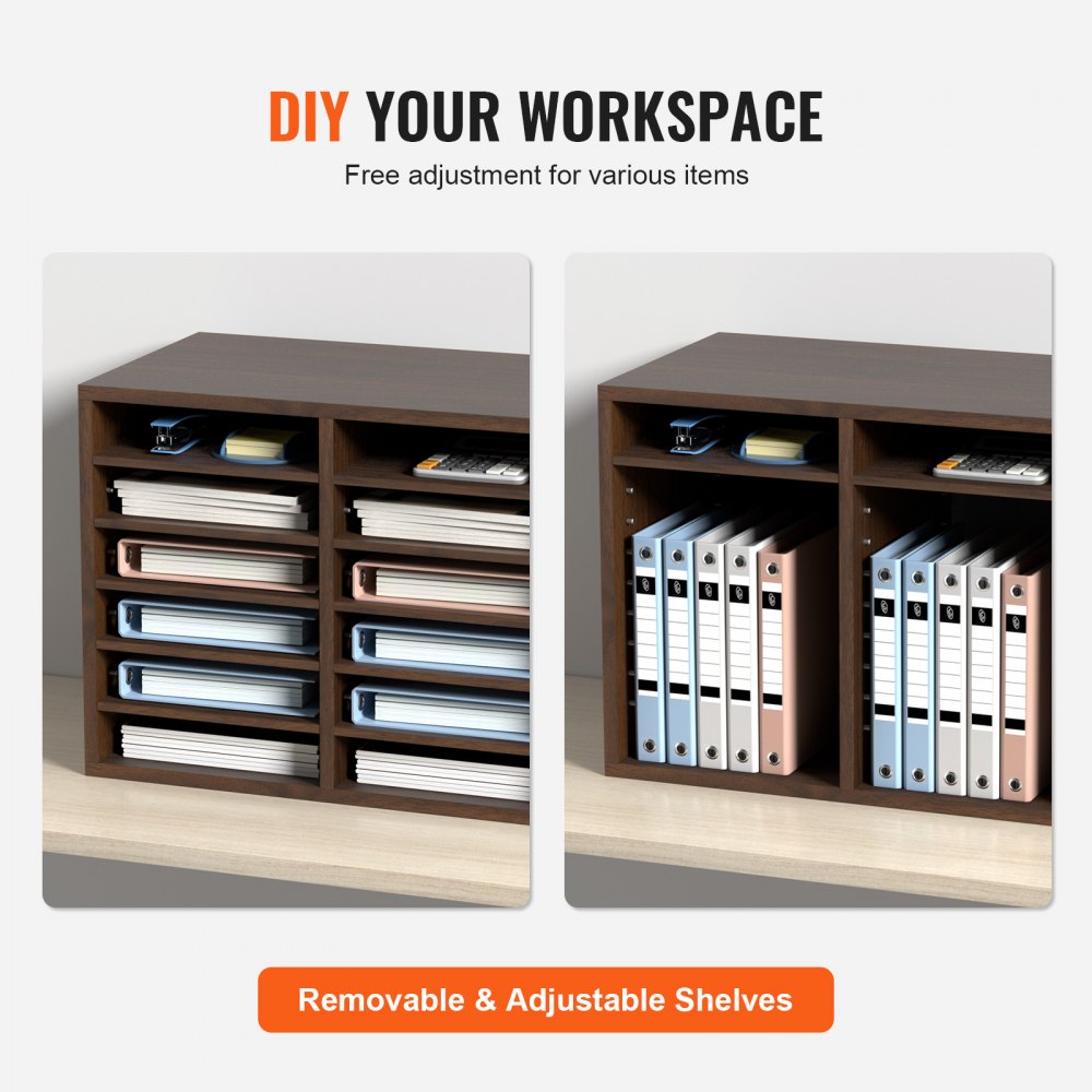KL-FC05 - VEVOR 12-Compartment Literature Organizer - 20.4x12x16.1 inches