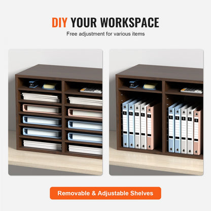 KL-FC05 - VEVOR 12-Compartment Literature Organizer - 20.4x12x16.1 inches