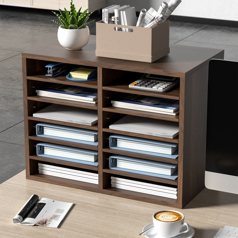 KL-FC05 - VEVOR 12-Compartment Literature Organizer - 20.4x12x16.1 inches