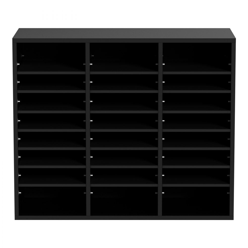 KL-FC08 - Stylish 29x12x24.4" Black Wood Organizer for Office/Home