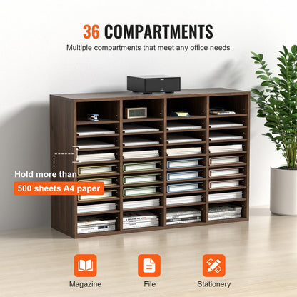 KL-FC011 - 36-Compartment Literature Organizer, 39.3x12x26.8 Inches