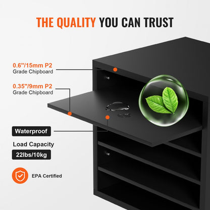 KL-FC01 - 5-Compartment Adjustable Literature Organizer for Efficient Workspace