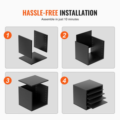 KL-FC01 - 5-Compartment Adjustable Literature Organizer for Efficient Workspace