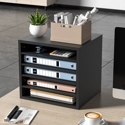 KL-FC01 - 5-Compartment Adjustable Literature Organizer for Efficient Workspace