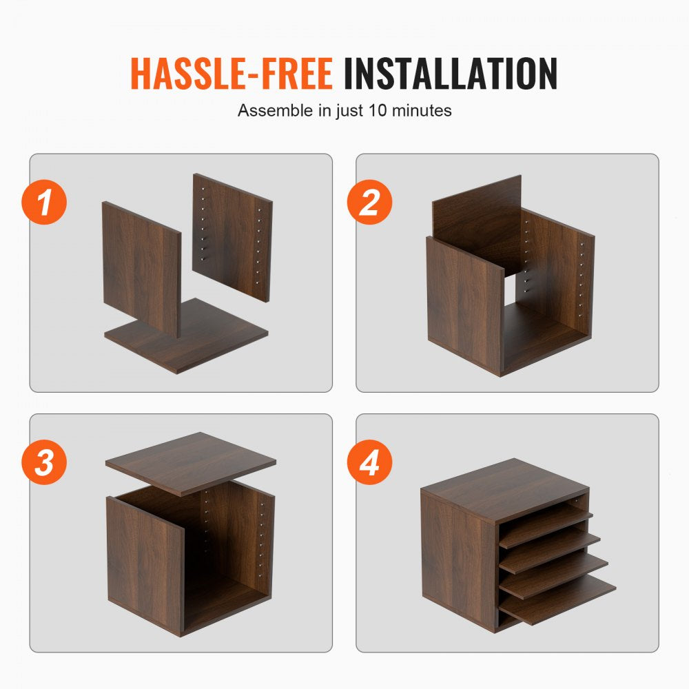 KL-FC02 - 5-Compartment Adjustable Literature Organizer, 13.9x12x13 Inches