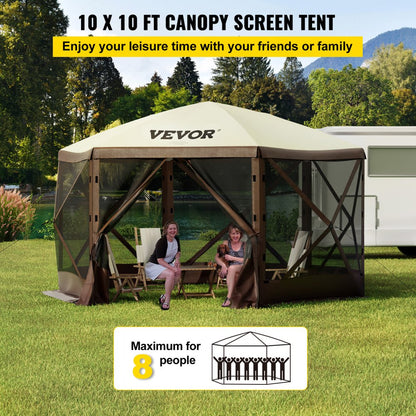 VV-CGT-1010 - 10'x10' Waterproof Gazebo Canopy Tent for 8 People