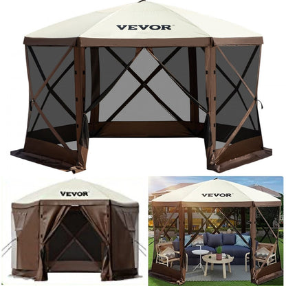 VV-CGT-1212 - Spacious 8-Person Gazebo Tent with Oxford Fabric and Netting