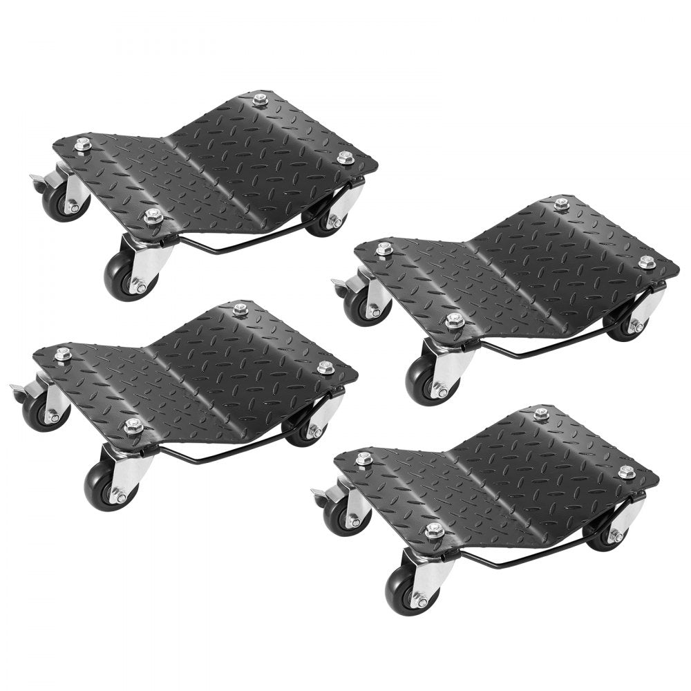 XJC-080-4 - Heavy-Duty Wheel Dolly Set for 6000 lbs Vehicle Capacity