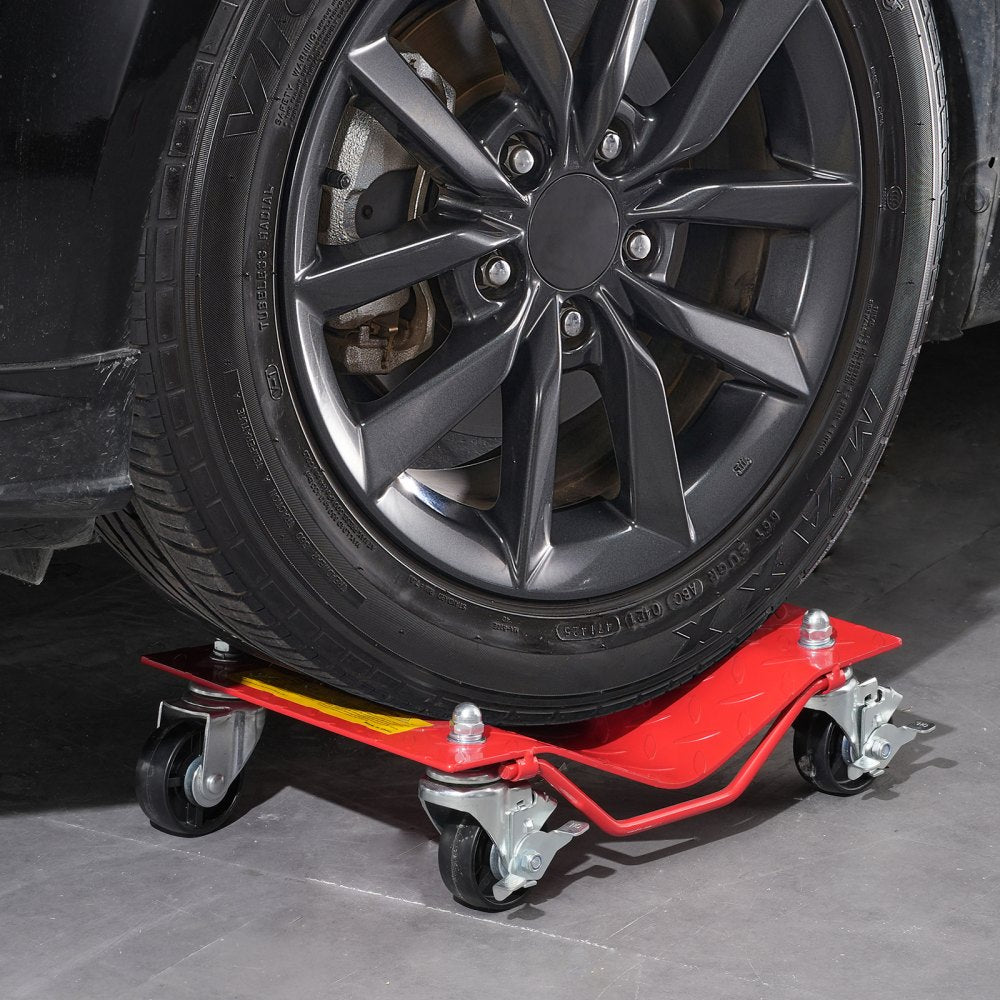 MR8100 - Heavy-Duty Wheel Dolly 3" Casters, Supports 2000 lbs for Vehicles