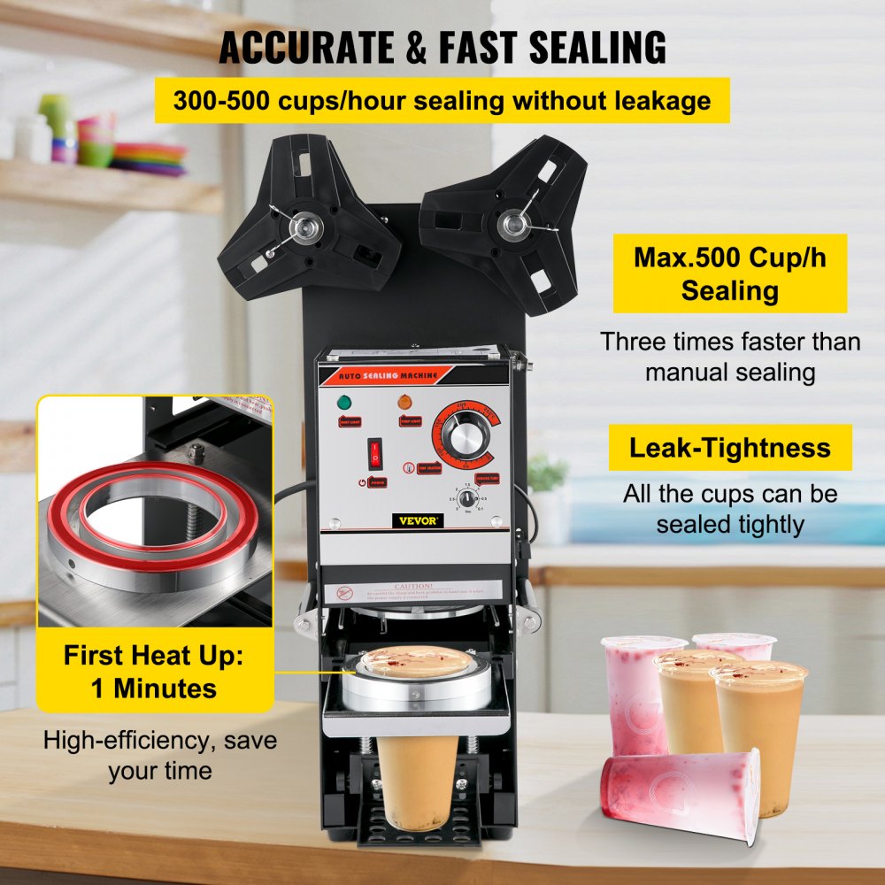 010973510443 - Semi-Automatic Cup Sealer for 90/95mm Cups, 500 Cups/h