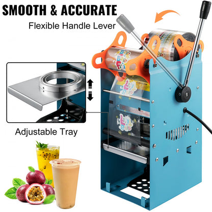 010857216552 - Semi-Automatic Tea Cup Sealer for Milk Tea & Coffee