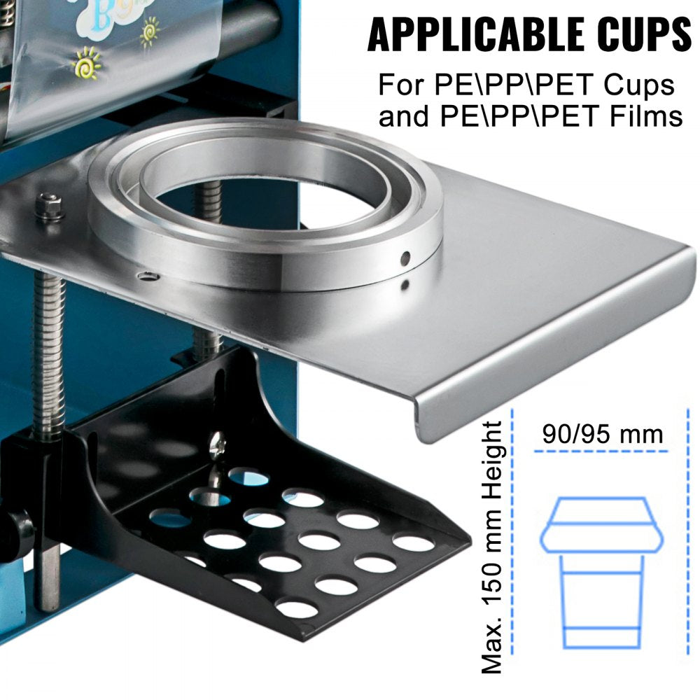 010857216552 - Semi-Automatic Tea Cup Sealer for Milk Tea & Coffee