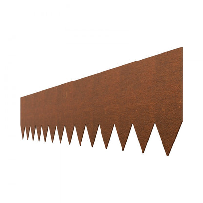 B40X8in-6 - Flexible 40"x8" Steel Garden Edging, Rust-Resistant & Weatherproof
