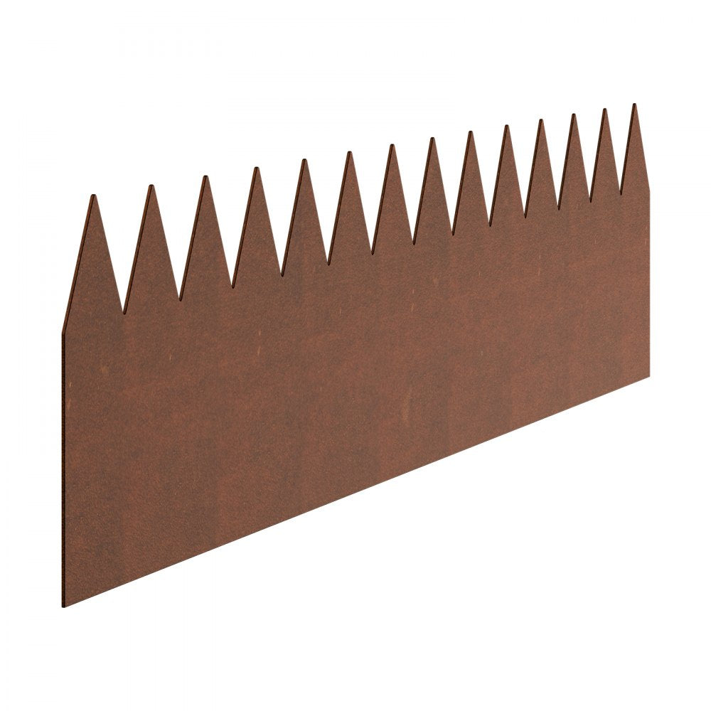 B40X8in-6 - Flexible 40"x8" Steel Garden Edging, Rust-Resistant & Weatherproof