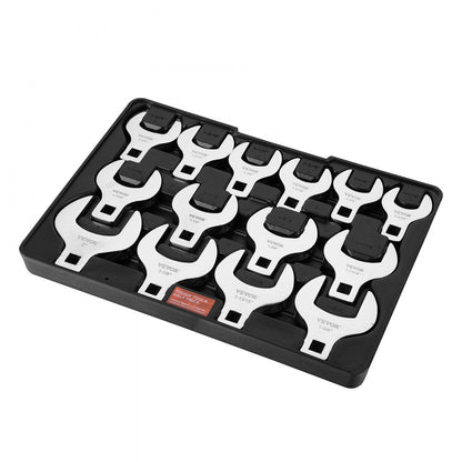 XMNJ0014 - 14-Piece Crowfoot Wrench Set, 1/2 Drive (1-1/16" to 2")