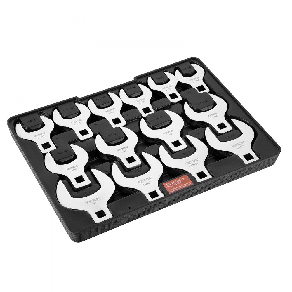 XMNJ0014 - 14-Piece Crowfoot Wrench Set, 1/2 Drive (1-1/16" to 2")