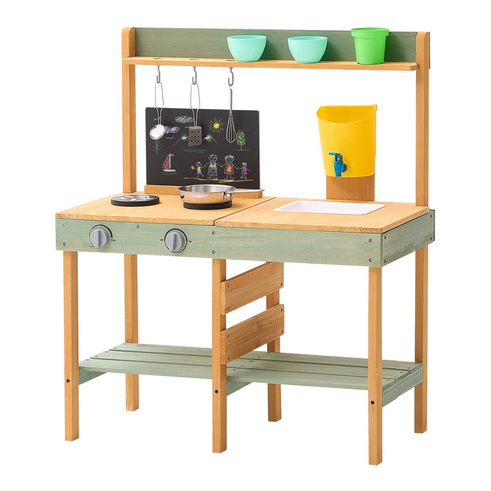 AC8281 - Weatherproof Wooden Outdoor Mud Kitchen Set for Kids Playtime