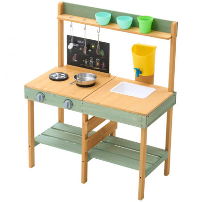 AC8281 - Weatherproof Wooden Outdoor Mud Kitchen Set for Kids Playtime