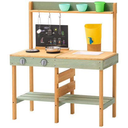 AC8281 - Weatherproof Wooden Outdoor Mud Kitchen Set for Kids Playtime