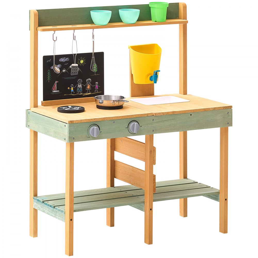 AC8281 - Weatherproof Wooden Outdoor Mud Kitchen Set for Kids Playtime