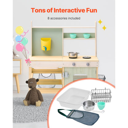 AC8283 - Durable Outdoor Mud Kitchen Playset with Sink for Kids