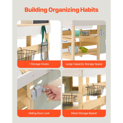 AC8283 - Durable Outdoor Mud Kitchen Playset with Sink for Kids