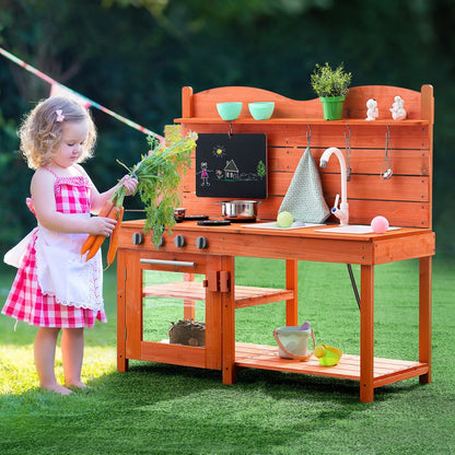 AC8282 - Waterproof Outdoor Mud Kitchen Set for Kids with 13 Accessories