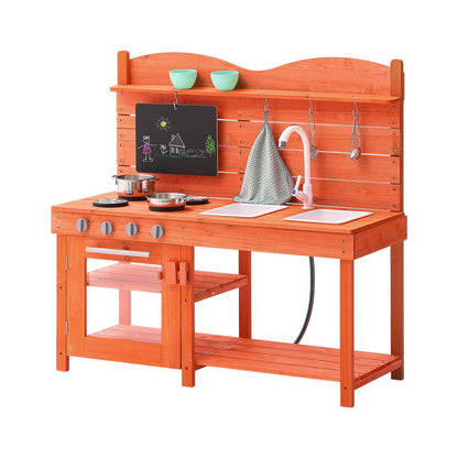 AC8282 - Waterproof Outdoor Mud Kitchen Set for Kids with 13 Accessories