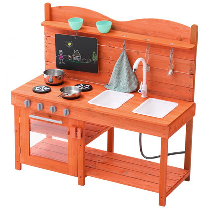 AC8282 - Waterproof Outdoor Mud Kitchen Set for Kids with 13 Accessories