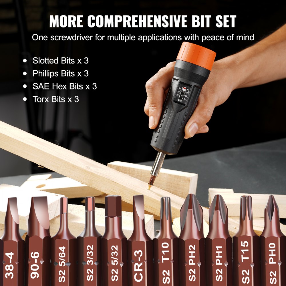 NSQ-70 - VEVOR 10-70 in-lbs Precision Torque Screwdriver for DIY & Gunsmithing