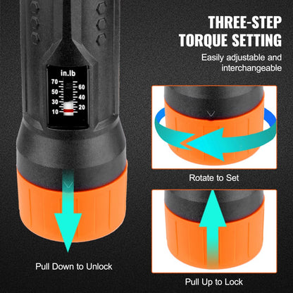 NSQ-70 - VEVOR 10-70 in-lbs Precision Torque Screwdriver for DIY & Gunsmithing