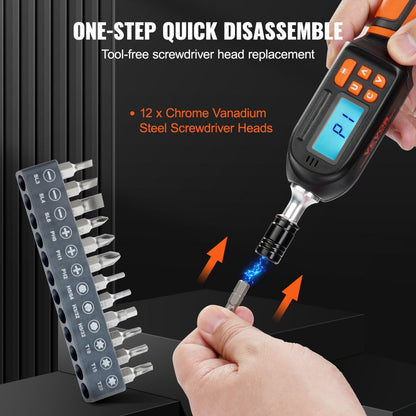 DSM1-100008B - VEVOR Digital Torque Screwdriver, 2.65-70.67 in-lbs Range
