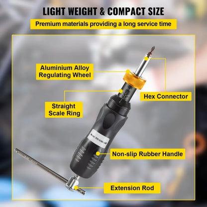 RTD-10-50in.lbB - 1/4" Adjustable Torque Screwdriver, 10-50 in/lb, ±5% Accuracy