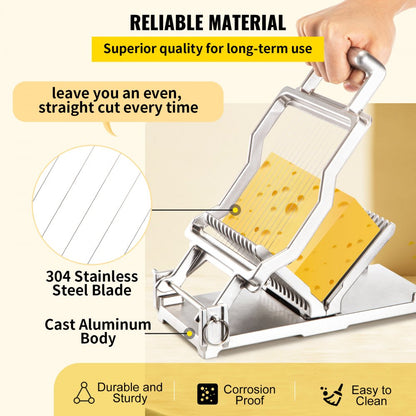010624170453 - Durable Cheese Cutter with Adjustable Thickness and Stainless Steel Blade