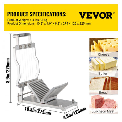 010624170453 - Durable Cheese Cutter with Adjustable Thickness and Stainless Steel Blade